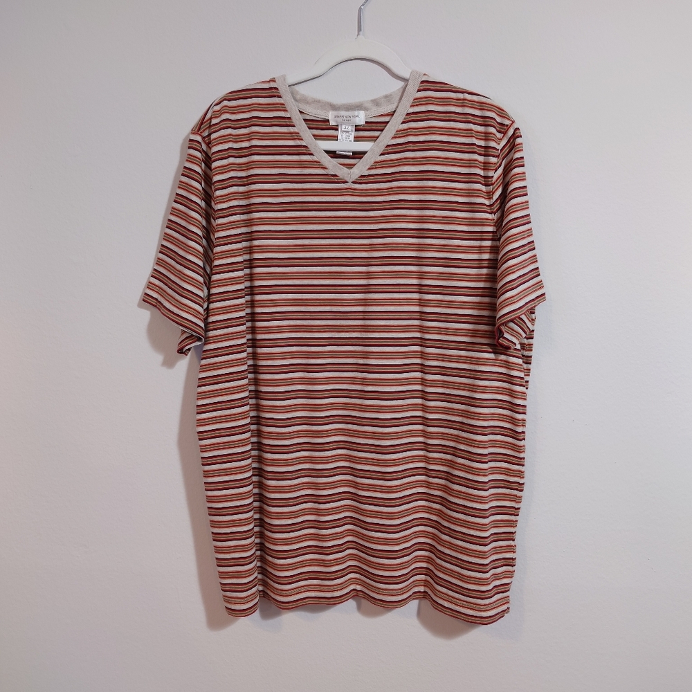Jones New York Sport Striped Cotton Tee Size 2X Casual Top